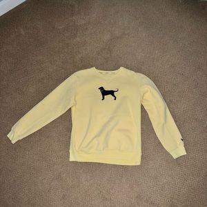I am selling a yellow black dog crew neck!